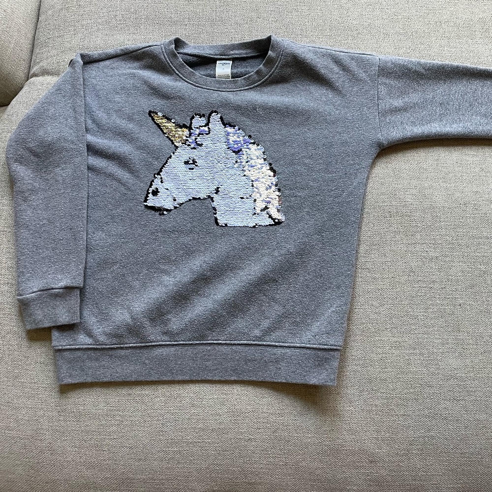 Girls OshKosh Unicorn Flip Sequin Sweatshirt - Size 8